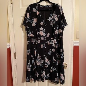 Torrid Black Floral Dress Size 18